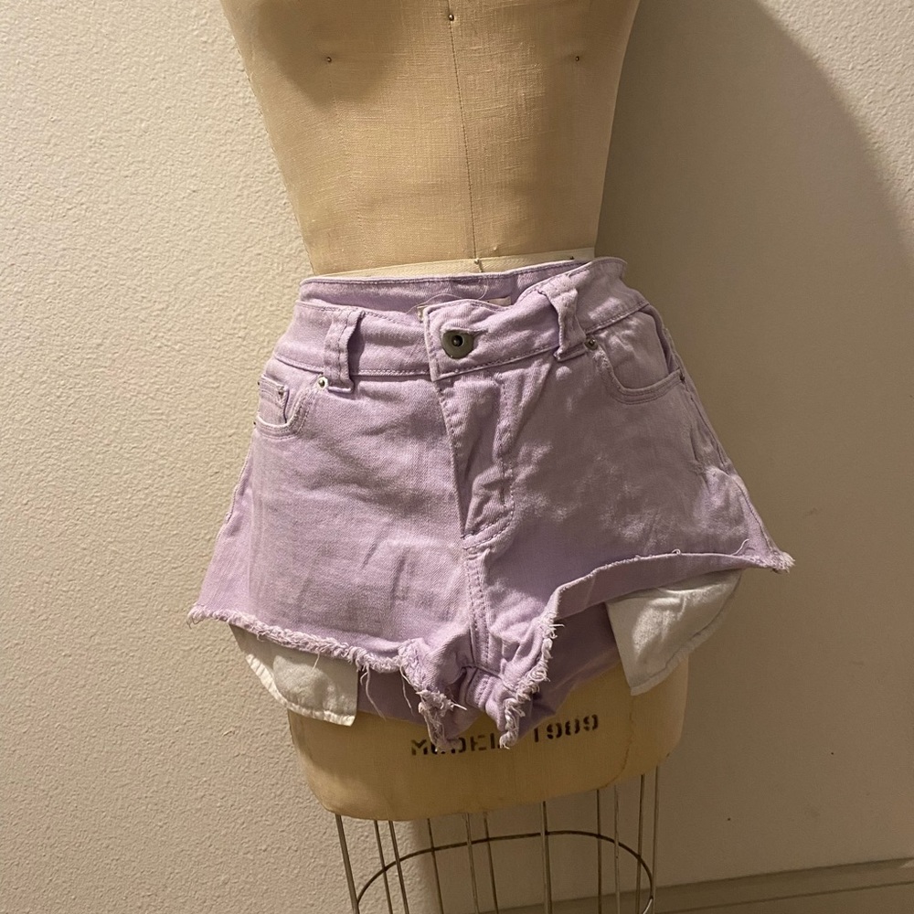 Lavender Forever 21 Denim Shorts